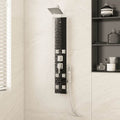 Vidaxl douchepaneel 18x45,5x130 cm glas zwart