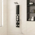 Vidaxl douchepaneel 18x45,5x130 cm glas zwart