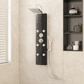 Vidaxl douchepaneel 25x47,5x130 cm glas zwart