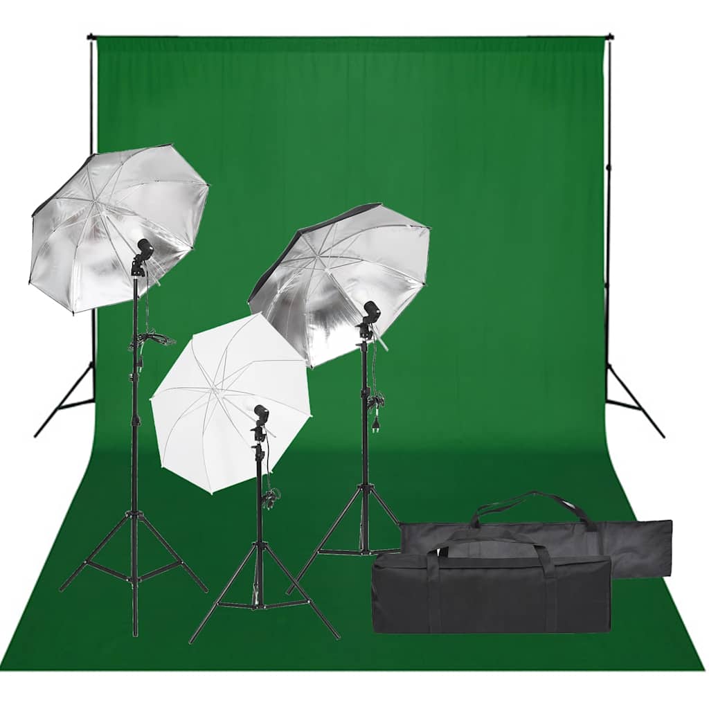Vidaxl fotostudioset met verlichtingsset en achtergrond