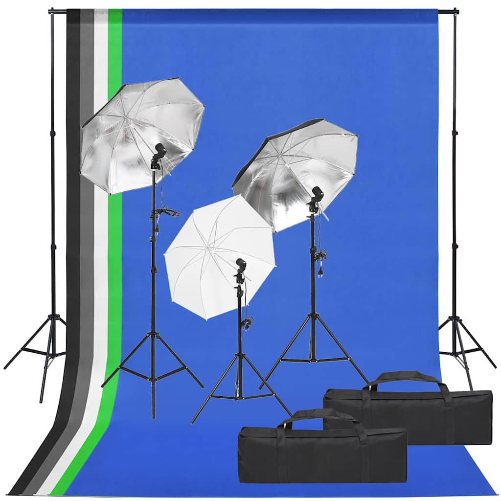 Vidaxl fotostudioset met verlichtingsset en achtergrond