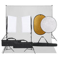 Vidaxl fotostudioset met verlichtingsset, achtergrond en reflector