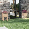 Vidaxl plantenbakken 2 st 40x40x70 cm massief grenenhout