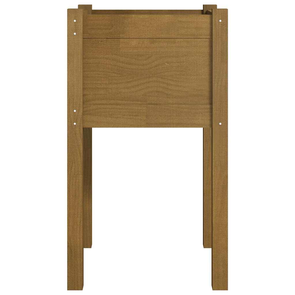 Vidaxl plantenbak 40x40x70 cm massief grenenhout honingbruin