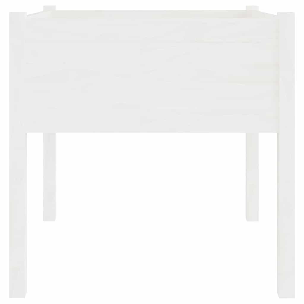Vidaxl plantenbak 70x70x70 cm massief grenenhout wit