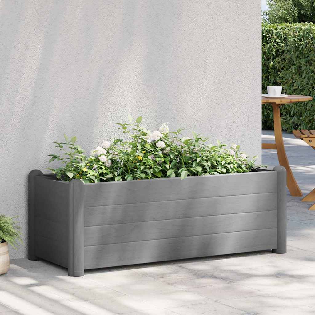 Vidaxl plantenbak verhoogd 100x43x35 cm pp steengrijs
