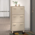 Vidaxl schoenenkast hamar 59,5x35x117 cm grenenhout honingbruin