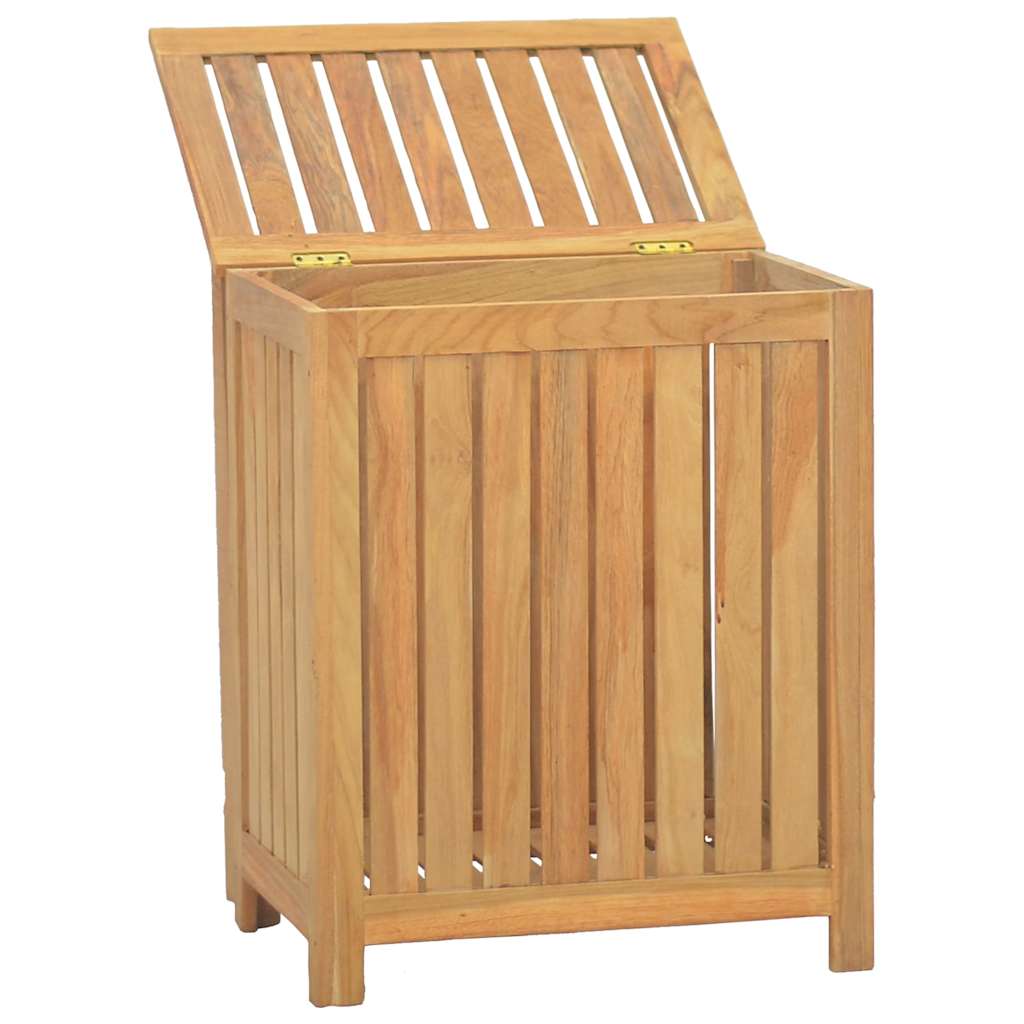 Vidaxl wasmand 50x35x60 cm massief teakhout