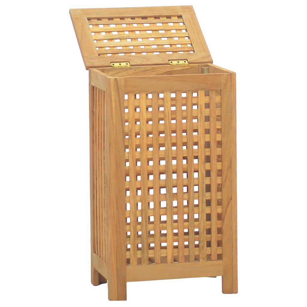 Vidaxl wasmand 35x25x60 cm massief teakhout
