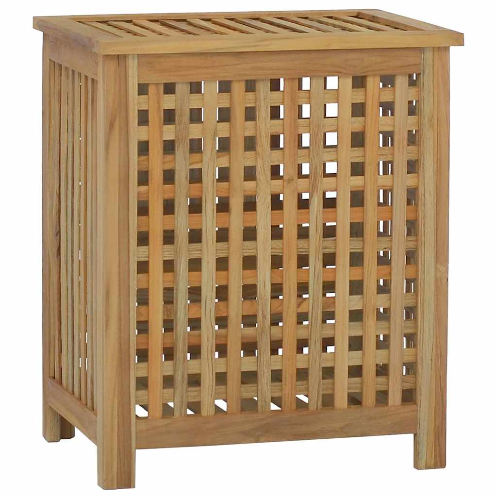 Vidaxl wasmand 50x35x60 cm massief teakhout