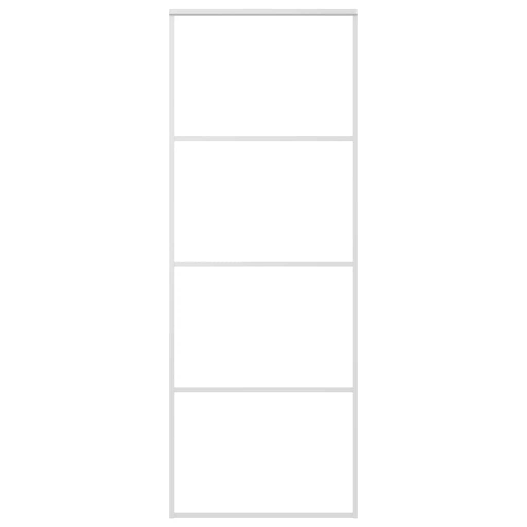 Vidaxl schuifdeur 76x205 cm mat esg-glas en aluminium wit
