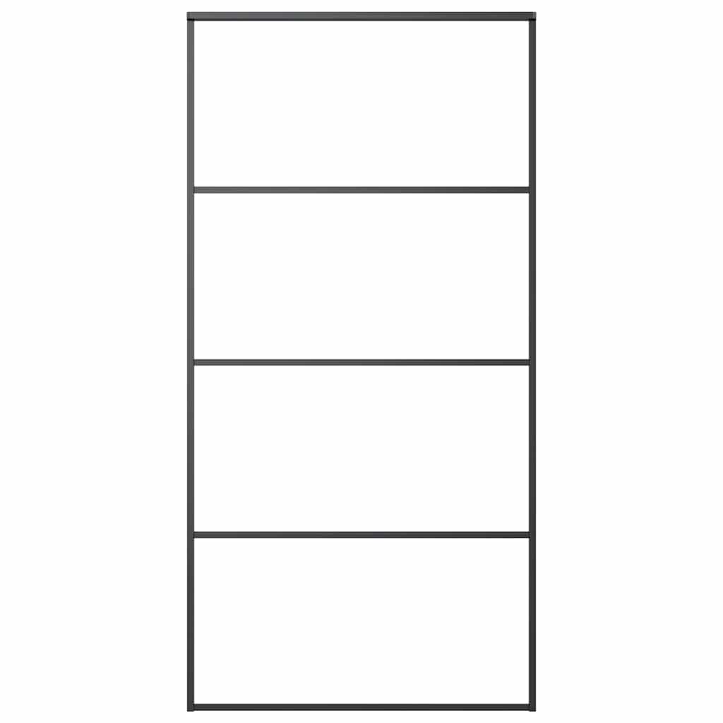 Vidaxl schuifdeur 102,5x205 cm mat esg-glas en aluminium zwart