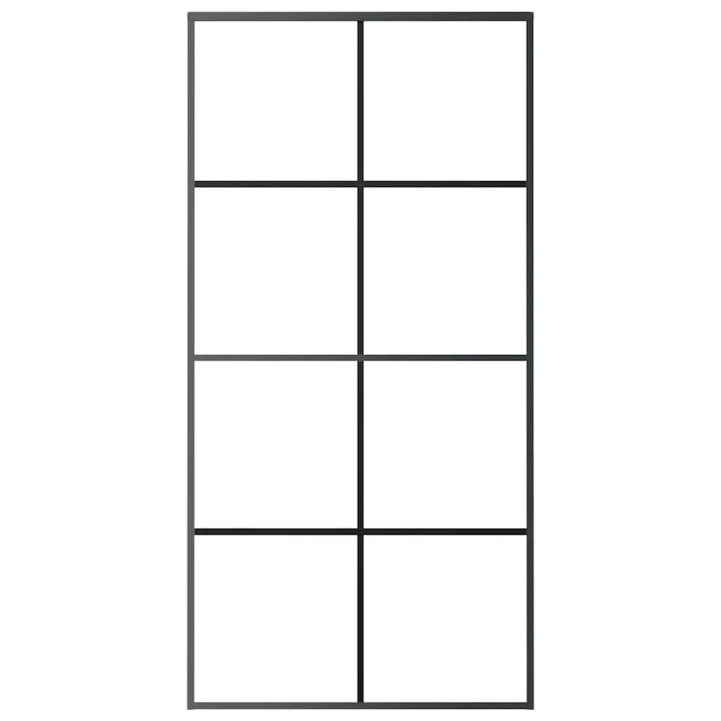 Vidaxl schuifdeur 102,5x205 cm esg-glas en aluminium zwart