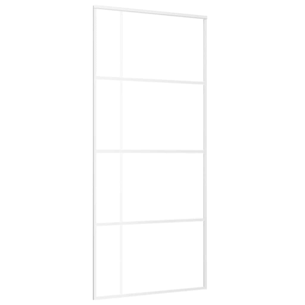 Vidaxl schuifdeur 90x205 cm mat esg-glas en aluminium wit