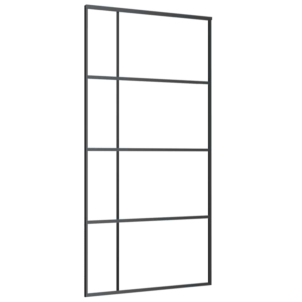 Vidaxl schuifdeur 102,5x205 cm mat esg-glas en aluminium zwart