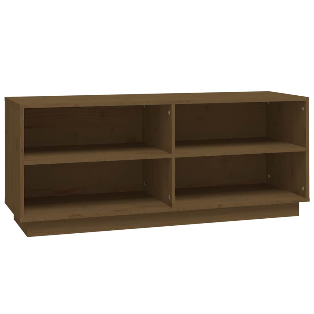 Vidaxx Schuhschrank 110x34x45 cm Festkiefer Honigbraun