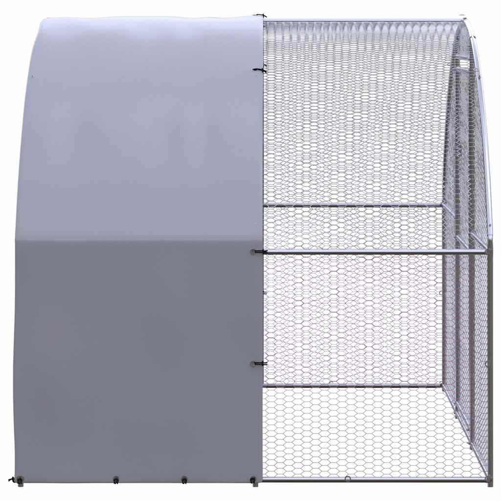 Vidaxl kippenren 3x2x2 m gegalvaniseerd staal