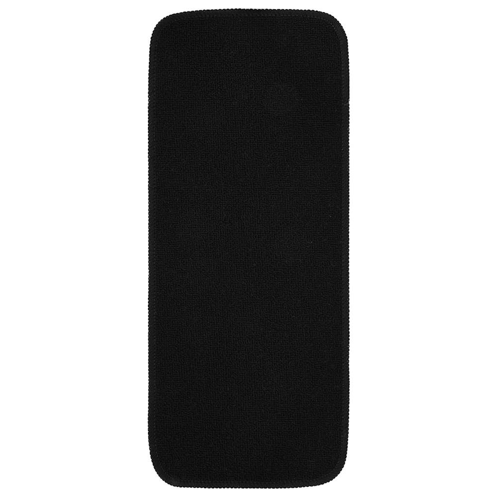 VidaXL Treppenmatten, 15 Stück, rutschfest, rechteckig, 60 x 25 cm, schwarz