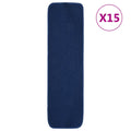 VidaXL Treppenmatten, 15 Stück, rutschfest, rechteckig, 75 x 20 cm, Marineblau