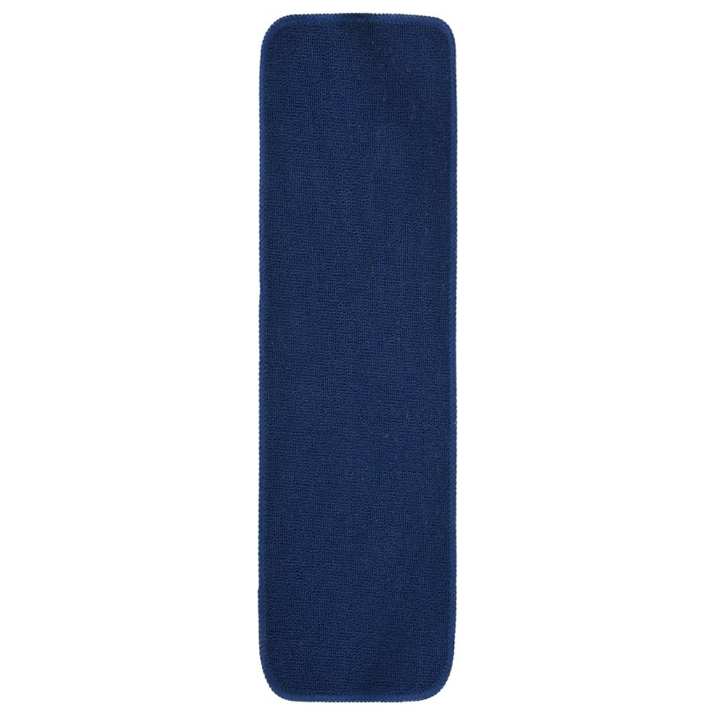 VidaXL Treppenmatten, 15 Stück, rutschfest, rechteckig, 75 x 20 cm, Marineblau