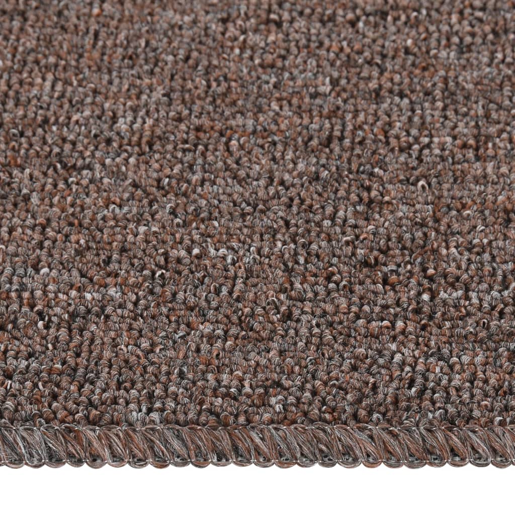 VidaXL Treppenmatten, 15 Stück, rutschfest, rechteckig, 75 x 20 cm, braun