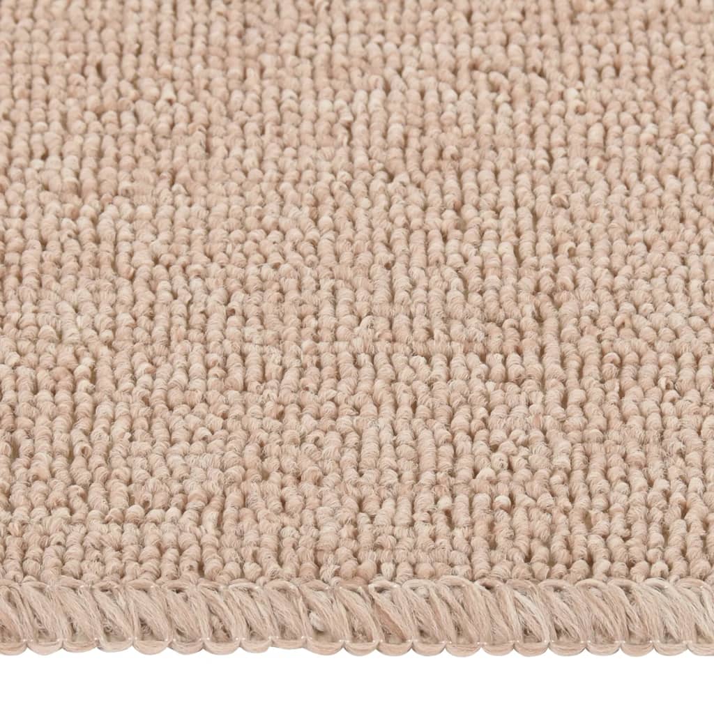 VidaXL Treppenmatten, 15 Stück, rutschfest, rechteckig, 60 x 25 cm, beige