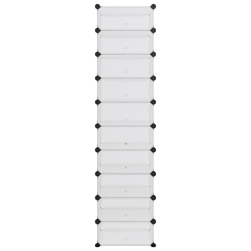 VIDAXL -Schuhregal 44x32x174 cm Polypropylen transparent
