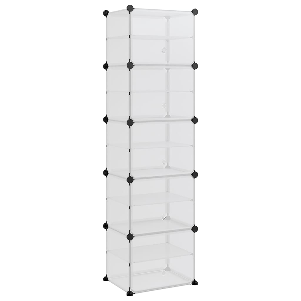 VIDAXL -Schuhregal 44x31,5x153,5 cm Polypropylen transparent