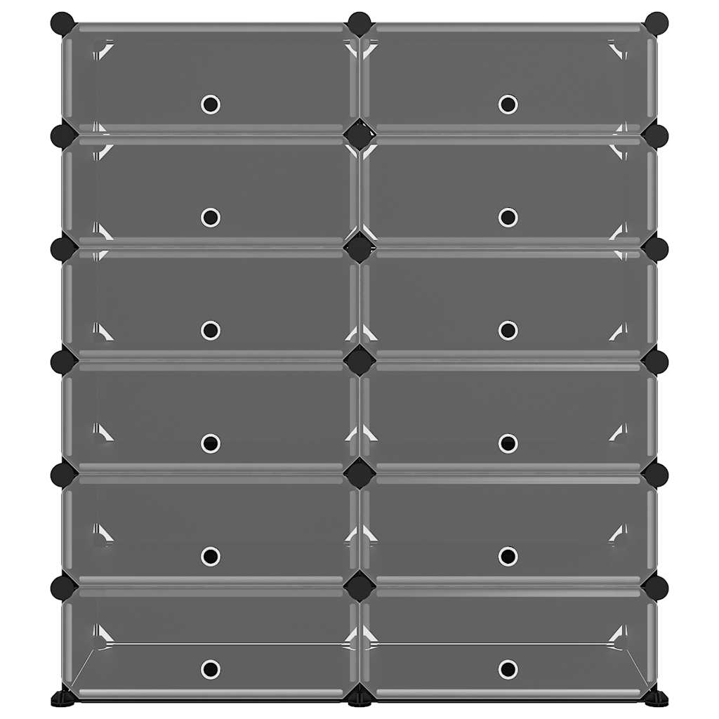 Vidaxl schoenenrek 94,5x36,5x106 cm polypropeen zwart