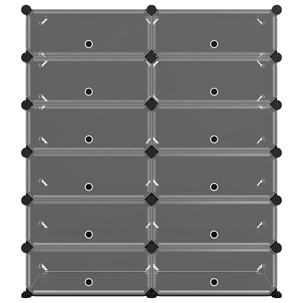 Vidaxl schoenenrek 94,5x36,5x106 cm polypropeen zwart