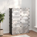 Vidaxl schoenenrek 94x37x125 cm polypropeen zwart
