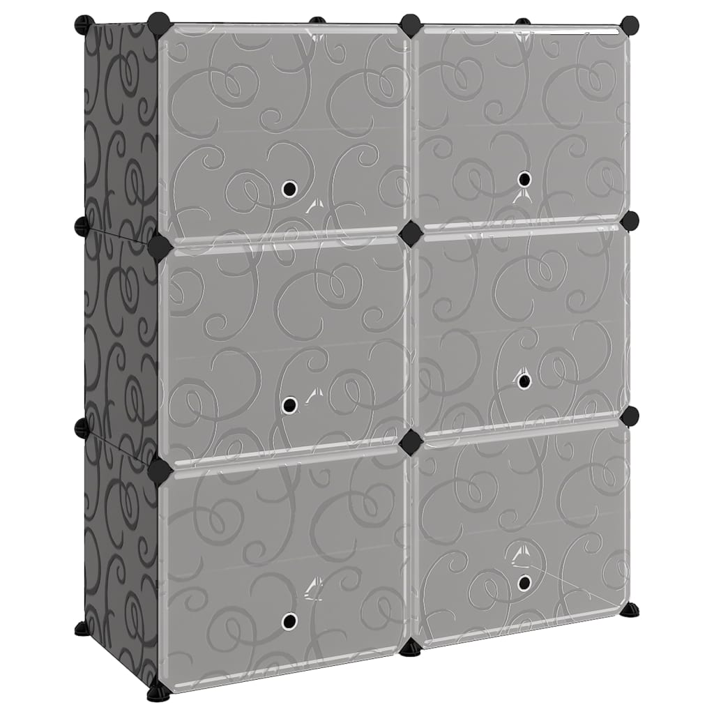 VIDAXL -Schuhregal 84,5x31x93,5 cm Polypropylen Schwarz