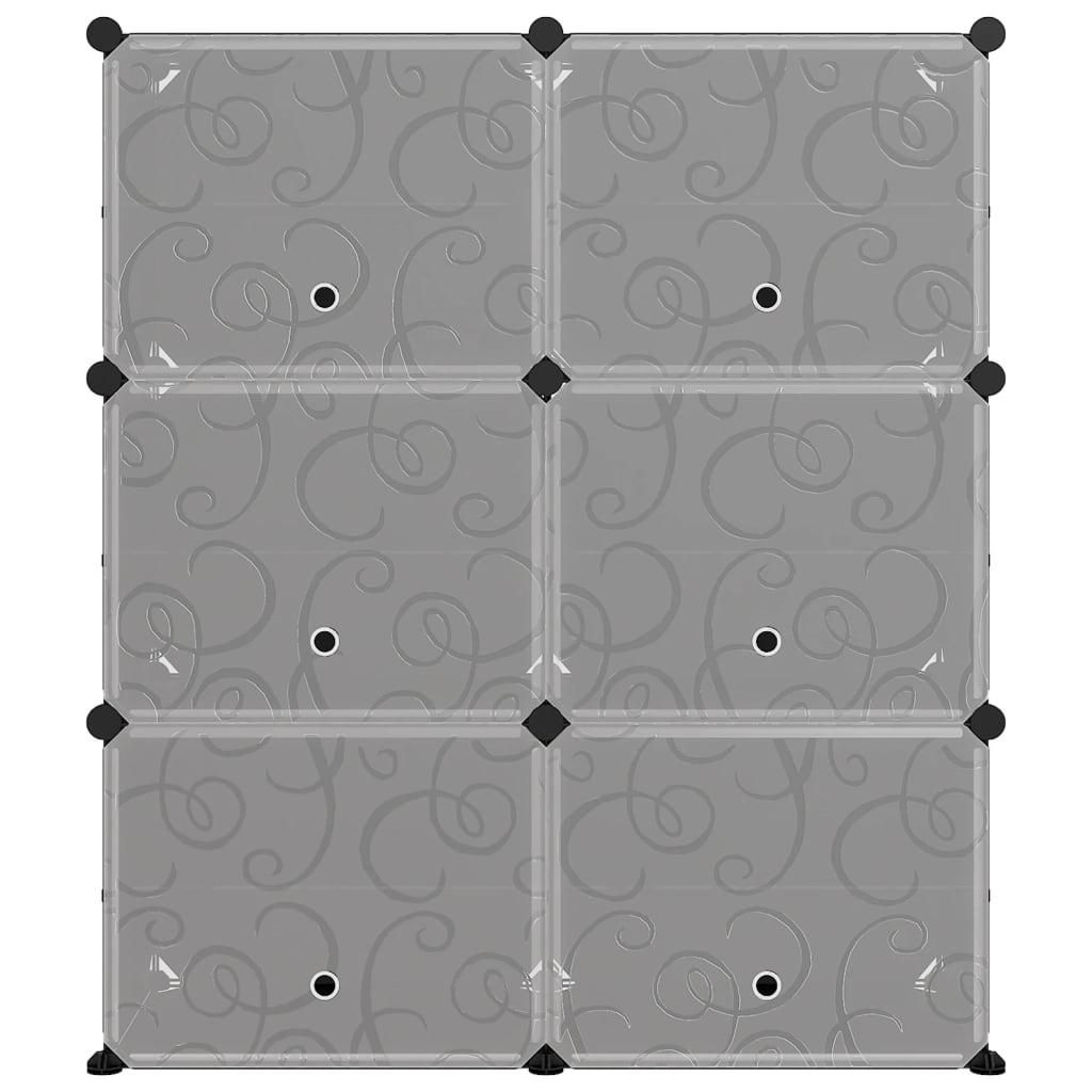 VIDAXL -Schuhregal 84,5x31x93,5 cm Polypropylen Schwarz