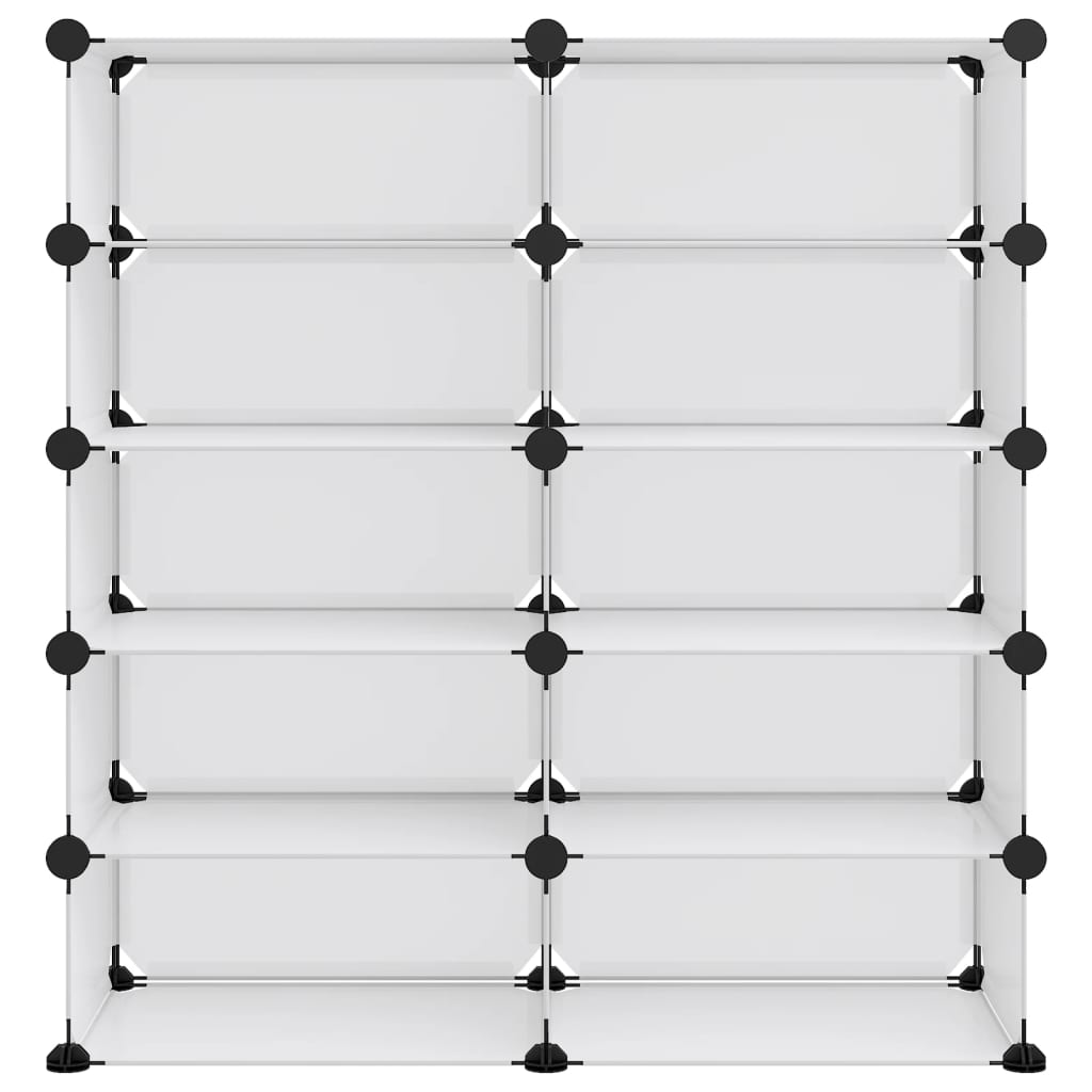 VIDAXL -Schuhregal 84x32x88,5 cm Polypropylen transparent