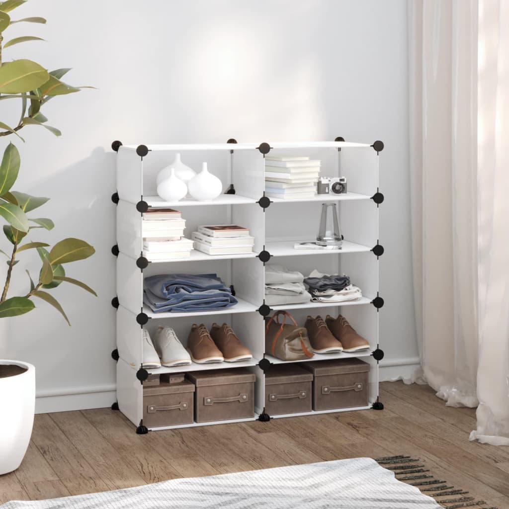 VIDAXL -Schuhregal 84x32x88,5 cm Polypropylen transparent