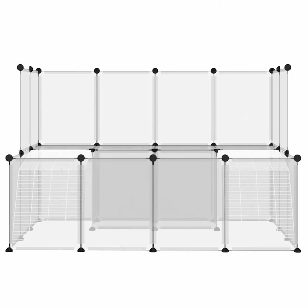 Vidaxl dierenhok klein 143x107x93 cm polypropeen en staal transparant