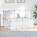 Vidaxl dierenhok klein 143x107x93 cm polypropeen en staal transparant