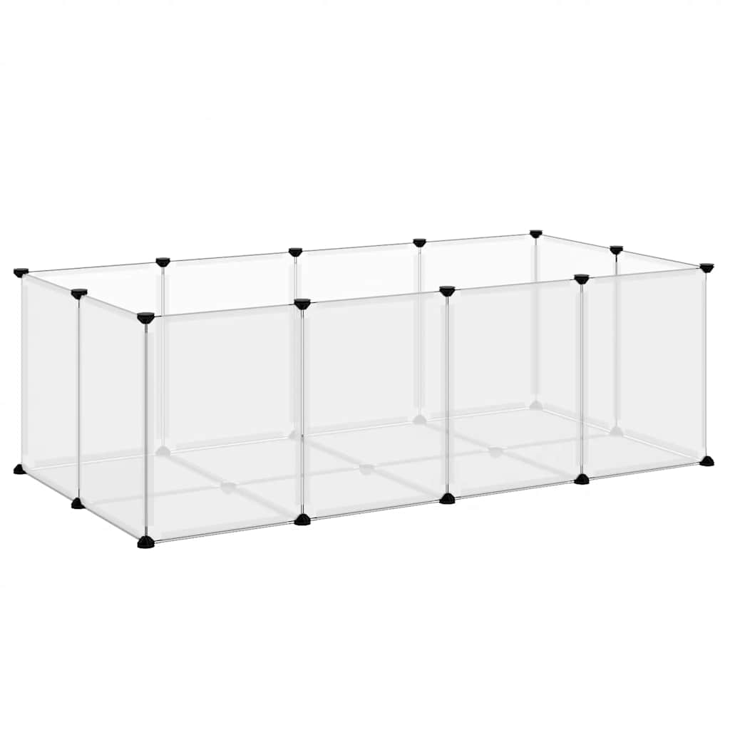 VidaXL Kleintierkäfig 144x74x46,5 cm Polypropylen und Stahl Transparent