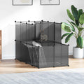 VidaXL Tierloft klein 142x74x93 cm Polypropylen und Stahl Schwarz