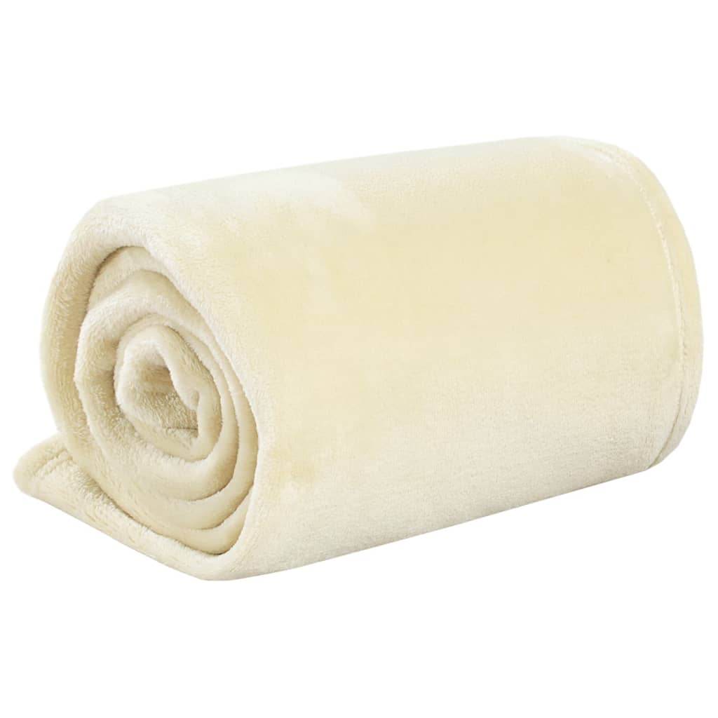 VidaXL Decke 130x170 cm Polyester Creme