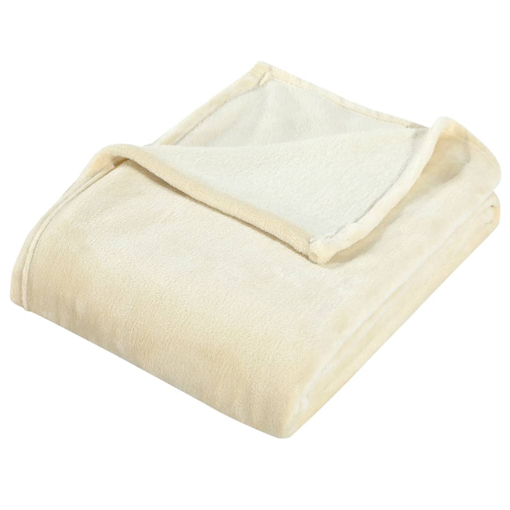 VidaXL Decke 130x170 cm Polyester Creme