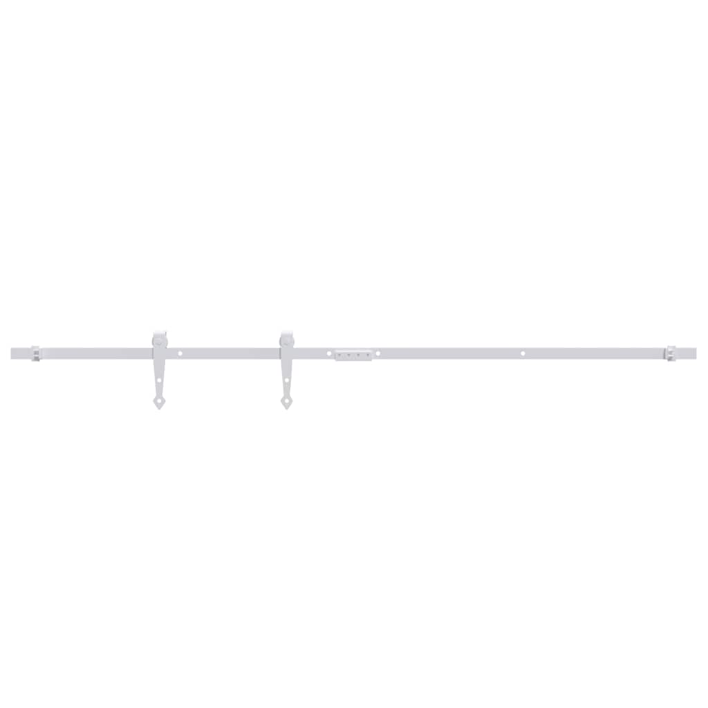 VidaXL Aufhängeset für Mini-Schiebetüren 152 cm, Kohlenstoffstahl, weiß