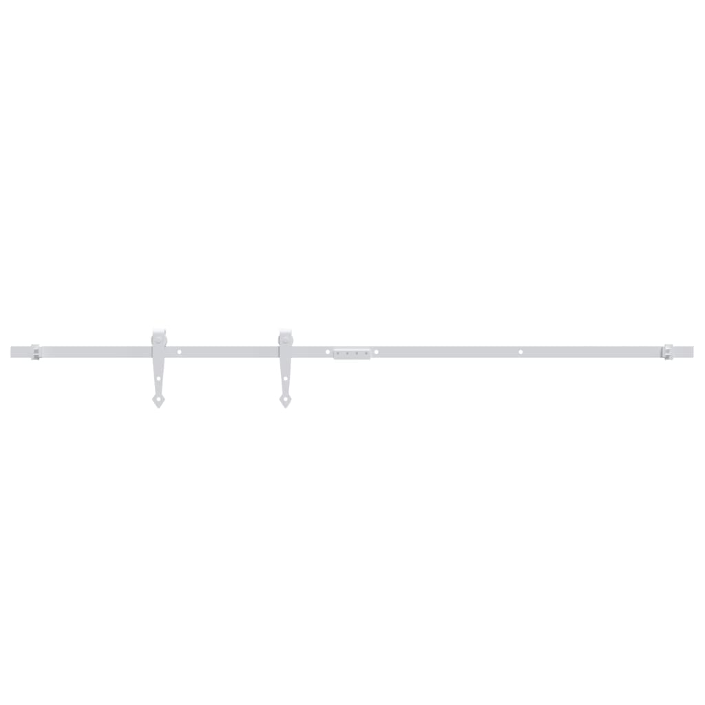 VidaXL Aufhängeset für Mini-Schiebetüren 122 cm, Kohlenstoffstahl, weiß