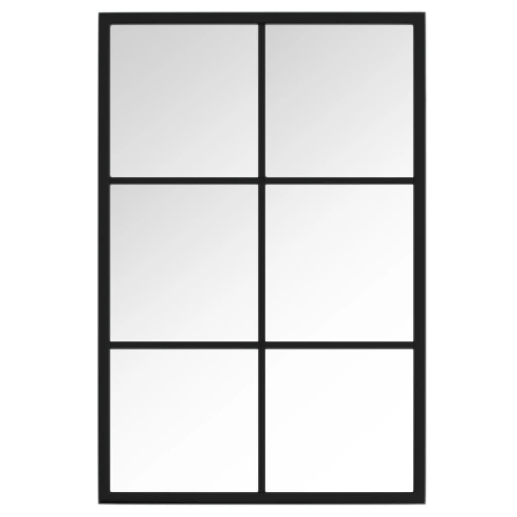 VidaXL Wandspiegel 60x40 cm Metall Schwarz