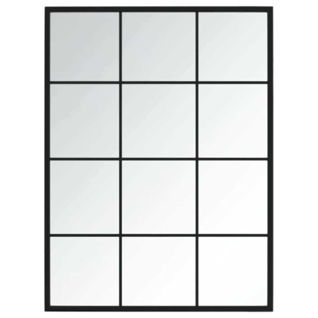 VidaXL Wandspiegel 80x60 cm Metall schwarz