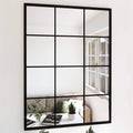 VidaXL Wandspiegel 80x60 cm Metall schwarz