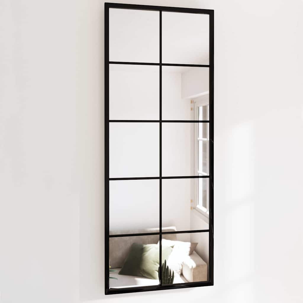 VidaXL Wandspiegel 100x40 cm Metall schwarz