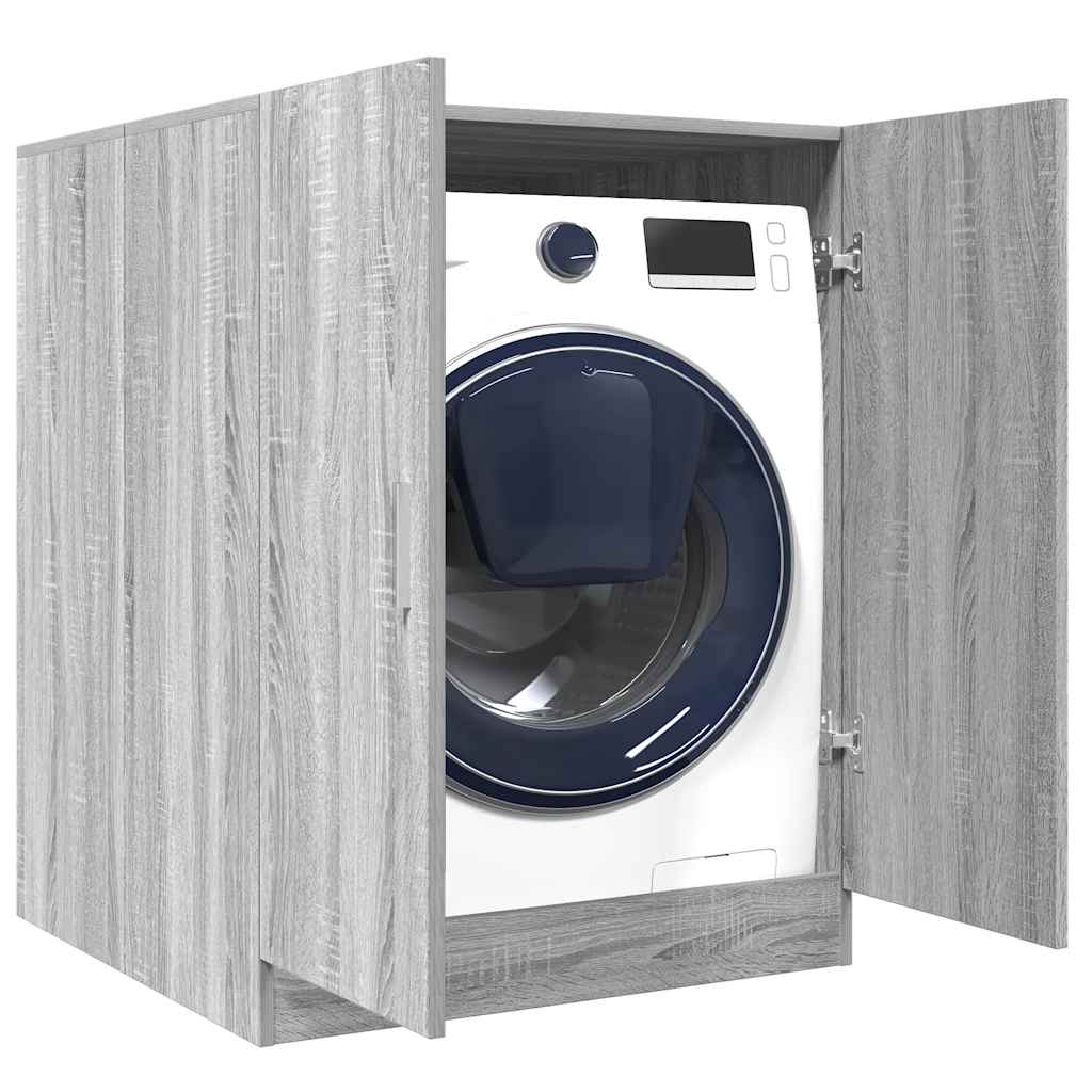 Vidaxl wasmachinekast 71x71,5x91,5 cm grijs sonoma eikenkleurig