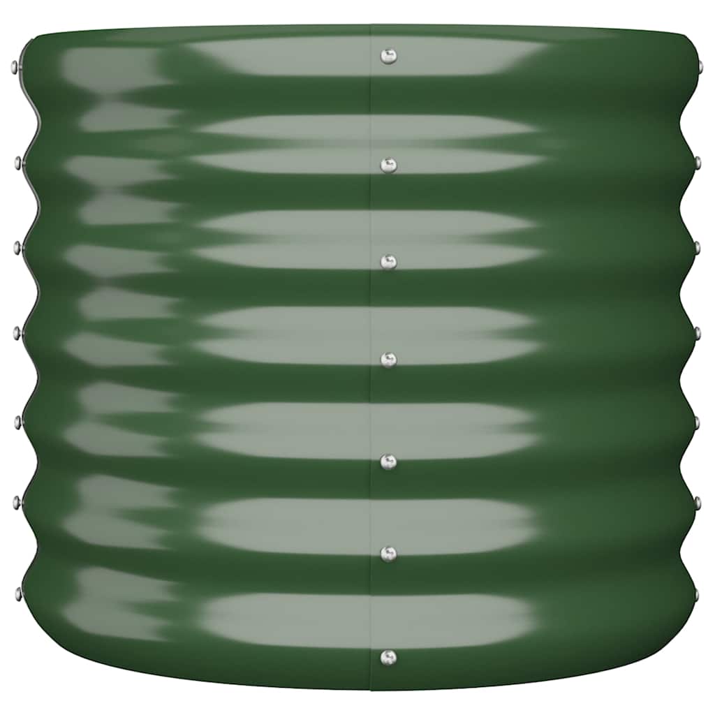 VidaXL Pflanzkübel 40x40x36 cm, pulverbeschichteter Stahl, Grün