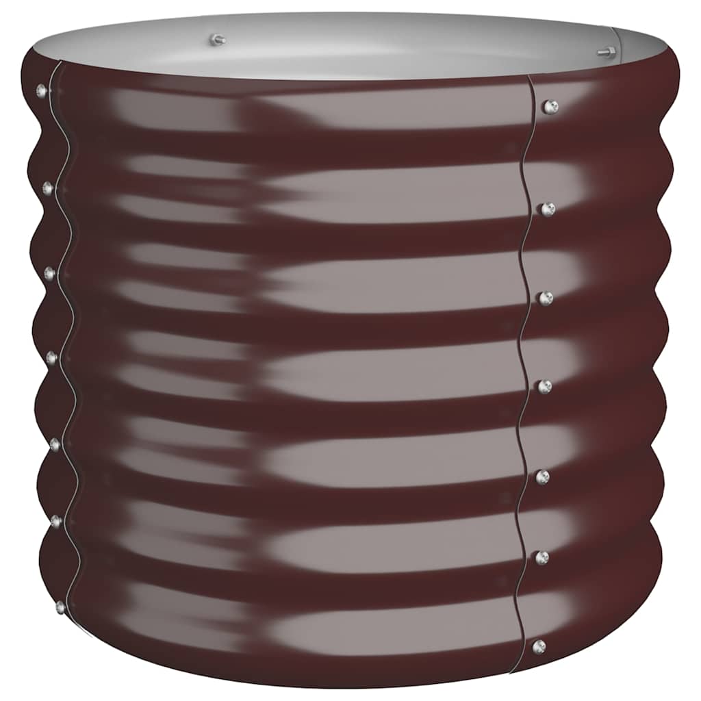 VidaXL Pflanzkübel 40x40x36 cm, pulverbeschichteter Stahl, Braun